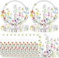 T-Antrix 40 Pcs Wildflower Plates And Napkins Party Supplies, Disposable Floral Wildflower Tableware Set for Spring Summer Picnic Wedding Birthday Tea Party Decoration Baby Shower Serves 20