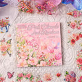 Floral Stickers Set,30 Sheets Pink Waterproof PET Clear Flower Stickers for Scrapbooking Journaling Bullet Journal Junk Journal Supplies