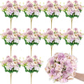 Olgaa 12 Bundles Peonies Artificial Flowers Silk Flowers Fake Peony Bouquet Faux Peonies Flowers Bulk for Wedding Decor Centerpiece Table Decorations (Light Purple)