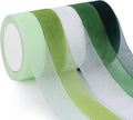 Organza Ribbon Sheer Ribbon, 1" x 125 Yd 5 Rolls Green for Gift Wrapping, Bouquet, Wedding, Party Decoration, Green
