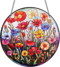Stained Acrylic Window Handing Ornaments,Floral Suncatcher for Home Decor,Christmas,Thanksgiving Day,Mother's Day Birthday Gift for Women and Mom
