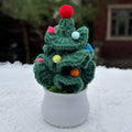 Handmade Crochet Christmas Tree - Cute Knit Mini Tabletop Decor, Sustainable Eco-Friendly Gift for Friends, Holiday Home & Office Decoration