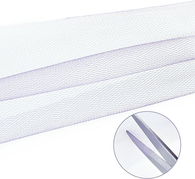 Light Purple Tulle Mesh Ribbon 6 Inch x 100 Yards(300ft) Netting Spool Fabric Ribbon Ideal for Tutu Skirt Art Gift Wrapping Flower Bouquet Crafts Weddings Floral Arrangements