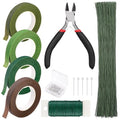 Floral Tape and Wire, Florist Arrangement Tools Kit with Floral Tape Wire Cutter Boutonniere Pin for Bouquets,Wrap Florist,Flower Project