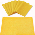 Cloth Yellow Placemats Set of 8, Linen Type Fabric Placemats Machine Washable Heat Resistant Placemats Polyester Place Mats for Halloween, Thanksgiving and Christmas Dining Table (Yellow)