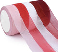 Organza Ribbon Sheer Ribbon, 1" x 125 Yd 5 Rolls Red for Gift Wrapping, Bouquet, Wedding, Party Decoration, Red