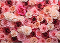 Pink and White Roses Background for Wedding Ceremony or Valentine's Day Flowers Wall Photography Backdrop Anniversary Birthday Wedding Baby Shower Background Children Adults Studio Prop 9x6ft