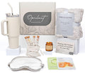 Luxury Self Care Gifts for Women, Get Well Soon Gift Basket, Care Package for Women with Cozy Blanket, 40oz Tumbler, Candle, Bath Salts, Spa Gift Box and Birthday Hug in a Box for Her, Sea Salt