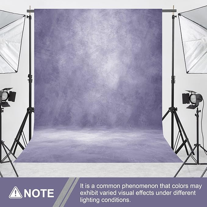 Abstract Professional Photography Backdrop for Portrait Photo Props Booth Background Photoshoot Studio with Polyester Fabric Roller Pocket on Top(8x12ft,Light Purple,No Stand)