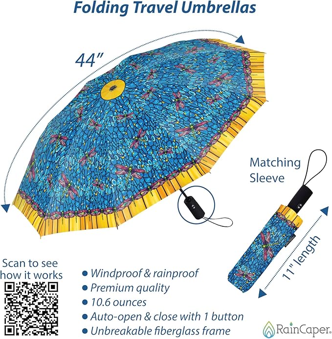 RainCaper Folding Travel Umbrellas