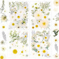 95 Pcs White Pressed Dried Flowers for Resin, Real Natural Bulk Dry Wildflowers Leaves Perfect for Epoxy Molds, DIY Crafts, Home Decor, Soap Candles Jewelry Making