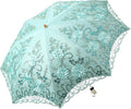 LCY Embroidered Lace Double-deck Anti-UV Parasol Sun/Rain/Snow Folding Umbrella