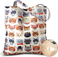 Aesthetic Cotton Tote Bag for Women - Reusable Shoulder Bag with Buckle Fabric Bag for Gym, Travel, Work
