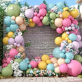 Flower Balloon Arch Kit, 122Pcs Hot Pink Pastel Blue Dusty Green Macaron Orange Lavender Purple Yellow Matte Balloons for Girls Floral-themed Party Boho Baby Shower Wedding Birthday Decorations