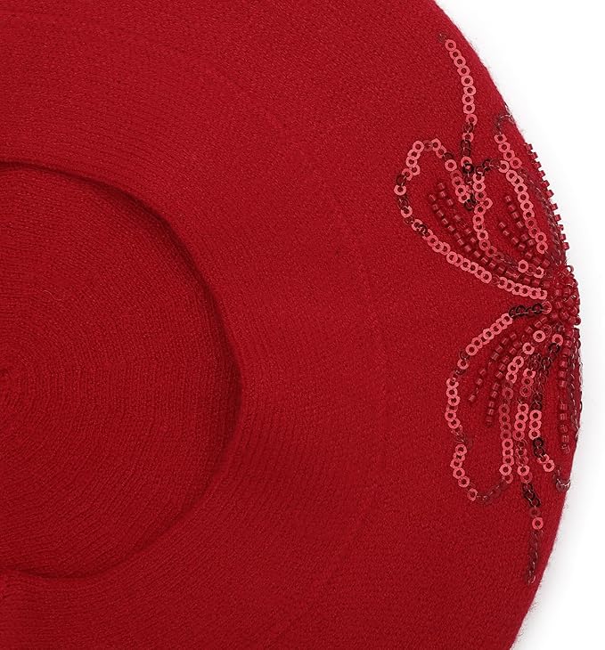 Winter Women French Beret Hat Kaschmir Solid Color Knitted Berets
