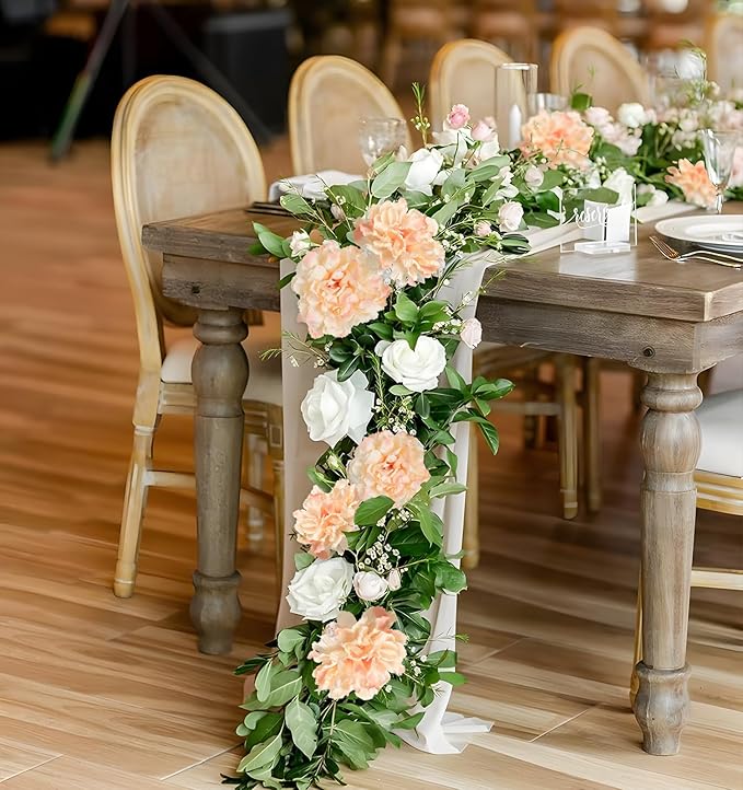 Champagne Carnations Artificial Flowers 15PCS 21.25in Carnations Silk Flowers for Wedding Home Table Centerpieces Floral Arrangements Decor(Champagne)