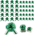40 Pieces 6 Inches and 3 Inches Pull Bow Wrapping Pull Bow Ribbon Pull Bows for Wedding Baskets,Large Bows for Presents. (Green)