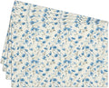 Cotton Linen Waterproof Placemats Set of 4, Blue Floral Dining Mat Table Mats Decor Fabric for Kitchen Dinner Coffee Shop Table, Indoor/Outdoor Washable Wipeable Placemat -N029