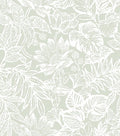 Peel and Stick Wallpaper Modern Wall Paper Boho Contact Paper Bedroom Bathroom Wallpaper Peel and Stick Light Green Tropical Leaf Removable Self-Adhesive Wall Decor 17.3" x 197"