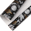 Ribbli Christmas Wrapping Paper Vintage Black with Gold Foil Gift Wrapping Paper Rolls -17 Inch x 33 Feet Per roll