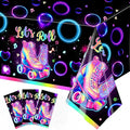 3 Pack Roller Skating Tablecloths, Roller Skating Party Decorations, Let’s Roll Tablecloth for Roller Skate Birthday Party Decorations, 54 x 108 Inch