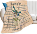 Dragonfly Blanket Memorial Sympathy Gifts for Girls Women Loved One I Never Left You Throw Blanket for Kids Adults Soft Warm Cozy Fleece Blanket for Couch Sofa Bed 40"x50"