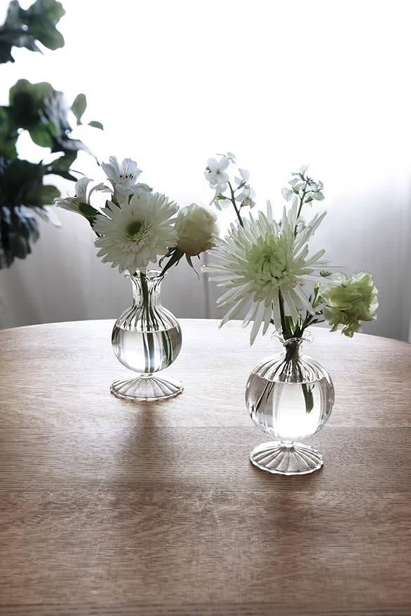 Glass Cambridge Louise 5" Bud Vase Set of 2 (Clear)
