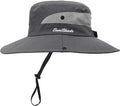 Womens Summer Sun Hat Beach Hat Wide Brim Outdoor UV Protection Hat Foldable Cool Mesh Ponytail Bucket Hat