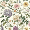HeloHo Floral Peel and Stick Wallpaper Vintage Floral Contact Paper Boho Flower Botanical Wallpaper Removable Self Adhesive Farmhouse Wall Paper for Cabinets Bathroom Bedroom Vinyl 17.3"x78.7"