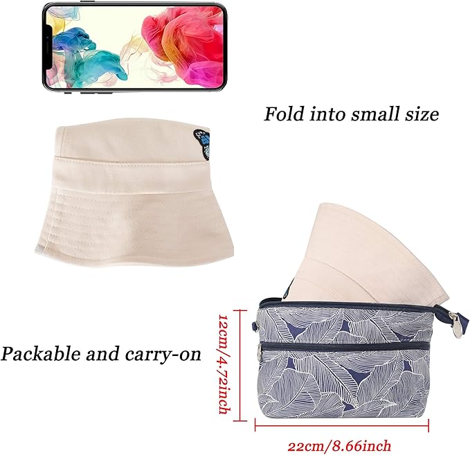 ZLYC Unisex Fashion Embroidered Bucket Hat Summer Fisherman Cap for Men Women