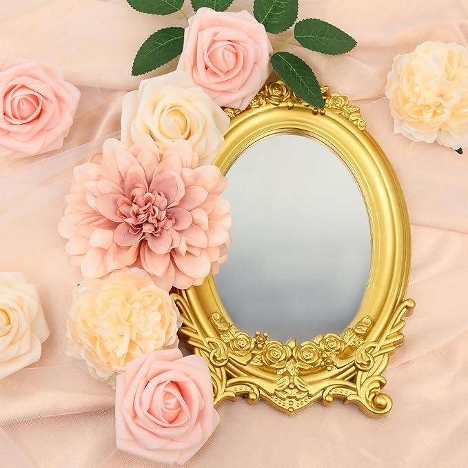 SITUMEIZI Roses Artificial Flowers Combo Pink Flowers Silk Foam Flowers with Stems for DIY Bridal Wedding Bouquet Baby Shower Party Home Decor Floral Arrangements 23pcs