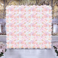20PCS Artificial Flower Panels, Pink Silk Wedding Flower Panels Banquet Flowers Board, Flower Backdrop Wall for Photo Party Wedding Background Decor