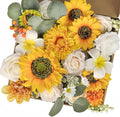 Multi Use Artificial Flowers Sunflowers Combo for DIY Centerpieces Arrangements Wedding Bridal Bouquet Table Chair Decor Candle Holder Baby Shower Cake Decor Flower Strips Home Décor