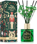 Airkeep Christmas Reed Diffuser Set,3.38 fl oz (100 ml) Reed Diffuser - Balsam&Cedar Oil Diffusers with 8 Reed Sticks, Home Fragrance Reed Diffuser for Bathroom Shelf Decor