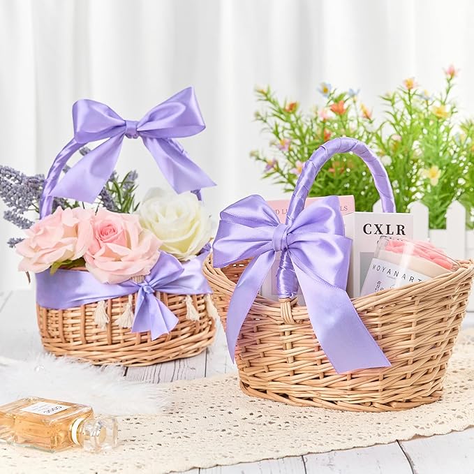 1-1/2 Inches 50 Yards Light Purple Satin Ribbon, Solid Fabric Ribbon Roll for Flower Bouquets, Gift Wrapping, Wedding, Handmade Crafts