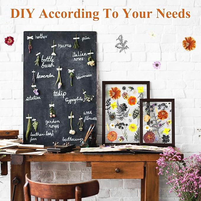 Nuanchu 167 Pcs Real Dried Pressed Flowers Natural Dried Flowers Colorful Daisy Mixed Wildflowers Leave for DIY Candle Resin Nails Jewelry Pendant Crafts Floral Art(Multicolor,Scary Style)