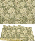 Retro Flower Placemats William Morris Country Farmhouse Flowers Art Printed Dining Table Mats Set of 4 for Home Kitchen Holiday Picnic Party Decoration 12x18in