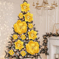 Giant Paper Flowers Artificial Large Paper Flower Decoration for Handcrafted Wall Backdrop Christmas Mexican Wedding Graduation Bridal Shower Birthday Party Supplies(Gold,12 Pcs)