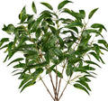 Faux Eucalyptus Stems Willow Eucalyptus Leaves 34” Long Fake Salix Leaves 6 Pcs Artificial Greenery Stems for DIY Bouquet Arrangements Centerpieces Shower Decorations-Artificial Eucalyptus Stems
