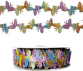 10 Yards Colorful Gradient Butterfly Ribbons, Butterfly Shape Lace Ribbons Butterfly Shape Trim Garland Rope Gift Wrapping Ribbon for Gift Wrapping Wedding Birthday Party Decoration