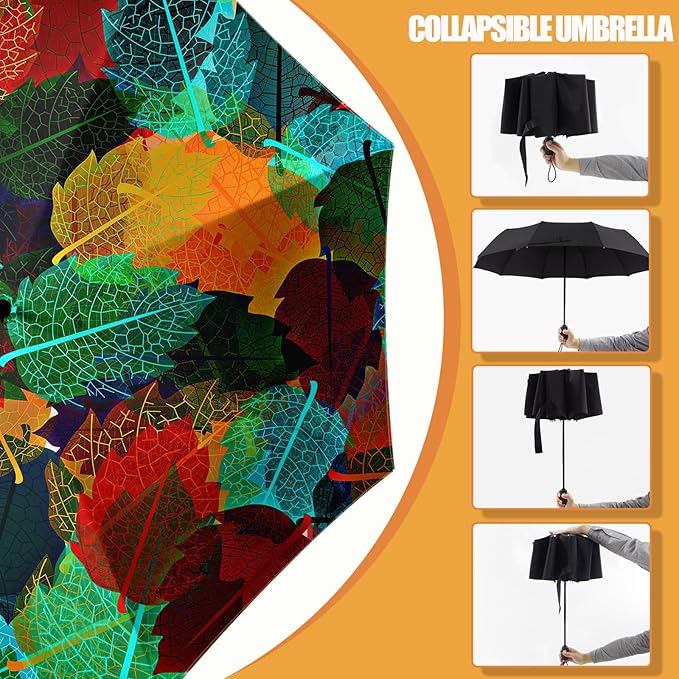 Small Compact Travel Automatic Folding Umbrella for Women, Portable Lightweight, Rain, Wind, UV Sun Shade