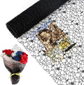 FOIMAS Flower Bouquet Wrapping Paper Roll,19.6" x 5 yrs Mesh Bouquet Wrapping Paper for Presents Flower Packaging Hand Decor,Black