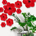 Giant Paper Flowers Artificial Large Paper Flower Decoration for Handcrafted Wall Backdrop Christmas Mexican Wedding Graduation Bridal Shower Birthday Party Supplies(Red and Black,12 Pcs)