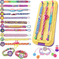 DDAI Friendship Bracelet Making Kit for Girls - DIY Arts and Crafts Toys for 6 7 8 9 10 11 12 Years Old, Cool Bracelet String Making Kits for Travel Activity, Best Birthday Gifts for Teen Girls