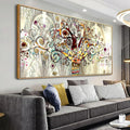 Wall Art Abstract Art Paintings Tree of Life Posters Prints Landscape Picture Colorful Modern Canvas Painting for Living Room Bedroom Office Large Decor 30"x60" with Framed