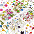 130 Pcs Dried Pressed Flowers for Resin, Real Pressed Flowers Dry Leaves Bulk Natural Herbs Kit for Scrapbooking DIY Art Crafts, Epoxy Resin Jewelry Molds, Candle, Soap Making, Nails Décor
