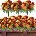 12 Pack with 84 Flower Heads Artificial Chrysanthemum Flowers, Fall Floral Decor for Indoor Outdoor, Porch, Patio, Front Yard, Planters