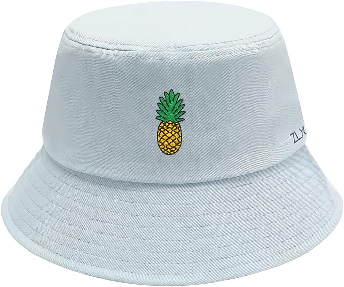 ZLYC Unisex Fashion Embroidered Bucket Hat Summer Fisherman Cap for Men Women