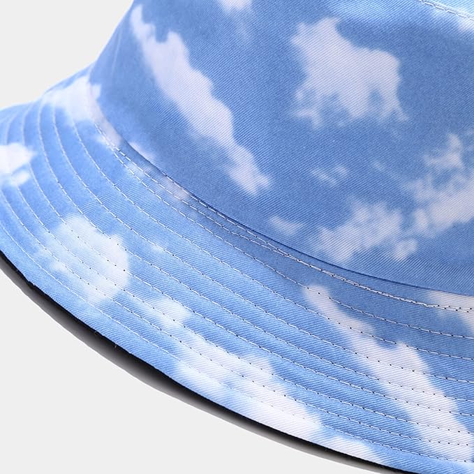 Mashiaoyi Unisex Print Double-Side-Wear Reversible Bucket Hat