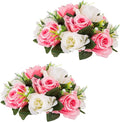 Flower Centerpieces for Wedding Tables: Wedding Table Decorations Pink & White Flower Balls Centerpieces for Engagement Cerebration Party Center Pieces 2 Packs